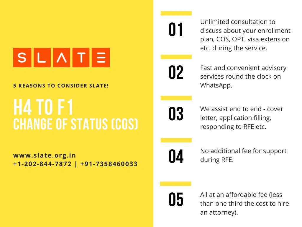 H4 to F1 Change Of Status COS Checklist